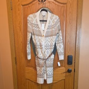 Pink Rose Ivory Knit Sweater